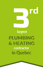 3rd largest plumbing and heating contractor in Quebec